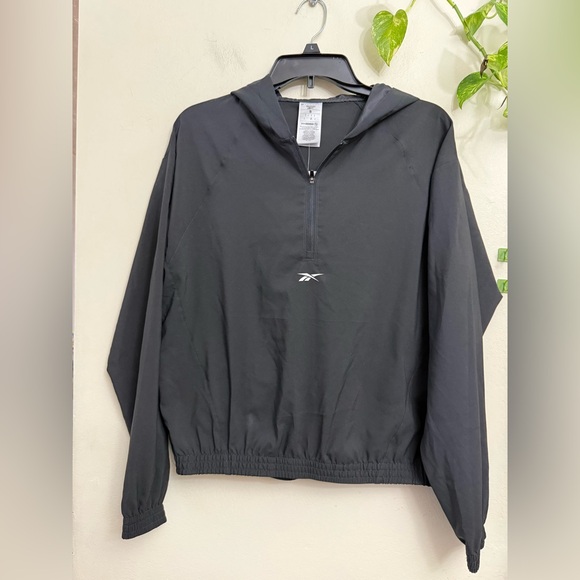Reebok Charcoal Quarter-Zip Hoodie - Picture 1 of 7